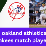 oakland athletics vs yankees match player stats