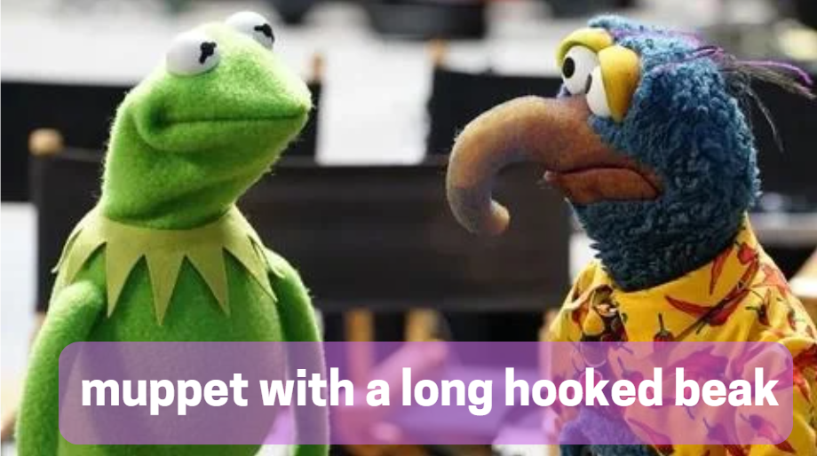 muppet with a long hooked beak