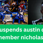 nascar suspends austin dillon pit crew member nicholas covey