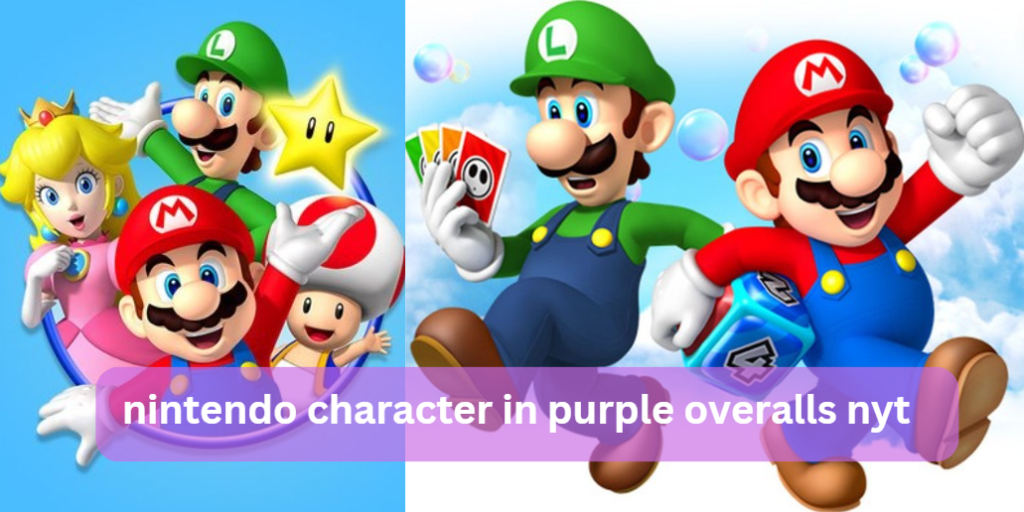 nintendo character in purple overalls nyt