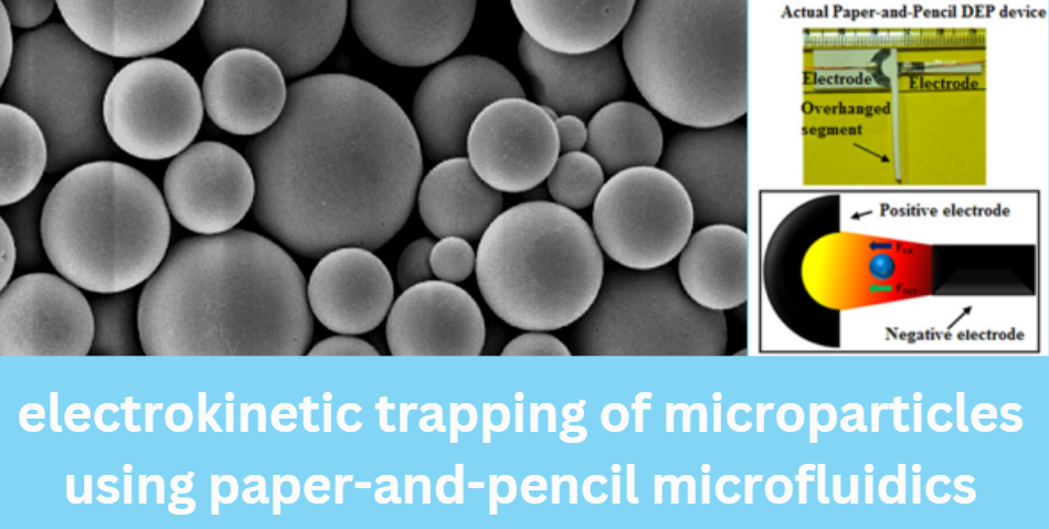 electrokinetic trapping of microparticles using paper-and-pencil microfluidics